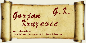 Gorjan Kružević vizit kartica